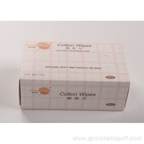 Custom 100% Pure Cotton Soft Disposable Cotton Tissue